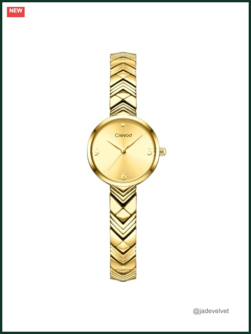 Gold Women's Vintage Quartz Dress Watch Minimalist Round Case
